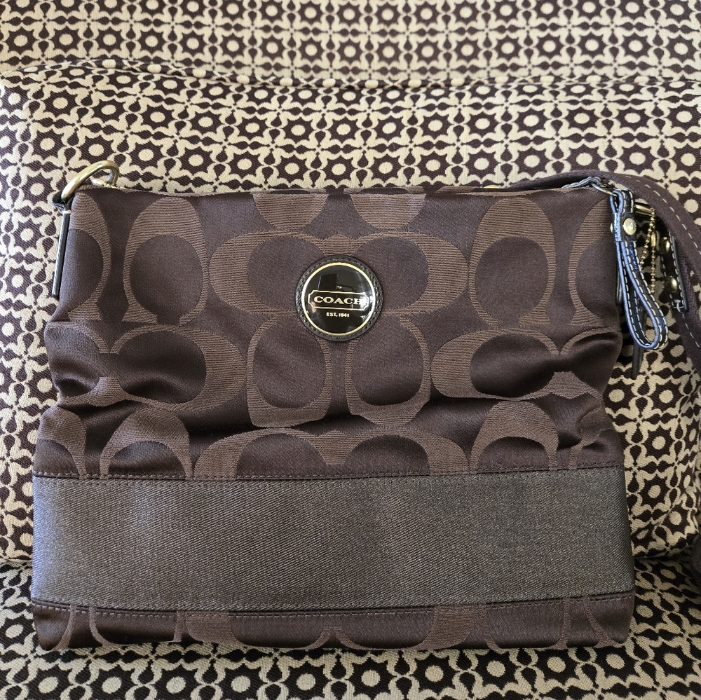 Coach Brown Signature Crossbody Bag